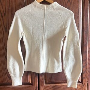 Zara Cream Ribbed Knit Top